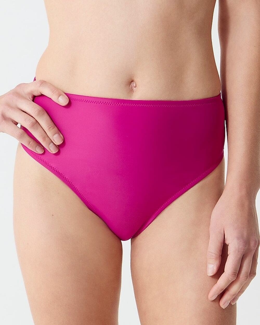 J. Crew Magenta High Waisted Hallie Bikini Bottom - 3X - NWT - BM642